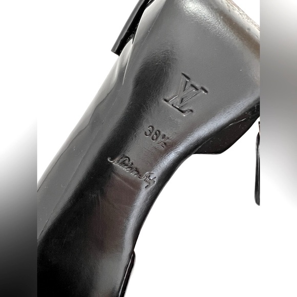 100% Authentic Louis Vuitton High Heel Pattern Leather Shoes Stiletto 38.5 8.5 - Picture 10 of 16